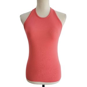 A.L.C‎ Nello II Cotton Blend Knit Racerback Stretchy Casual Tank Top Coral